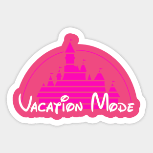 Vacation Mode Pink Sticker